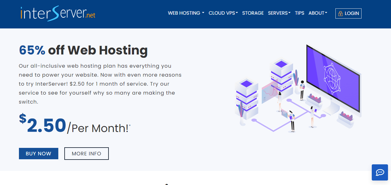 InterServer web hosting $2.50/month