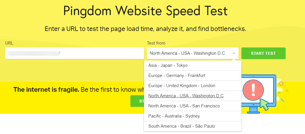 TMDHosting website speed test
