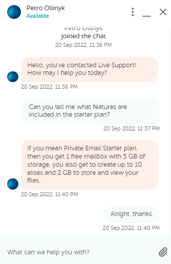 Namecheap live chat