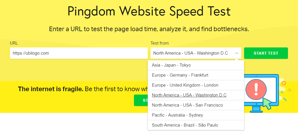 A2 Hosting Page Loading Speed Test
