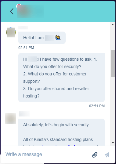 Kinsta Live Chat Support 1