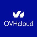 Blue background OvhCloud logo