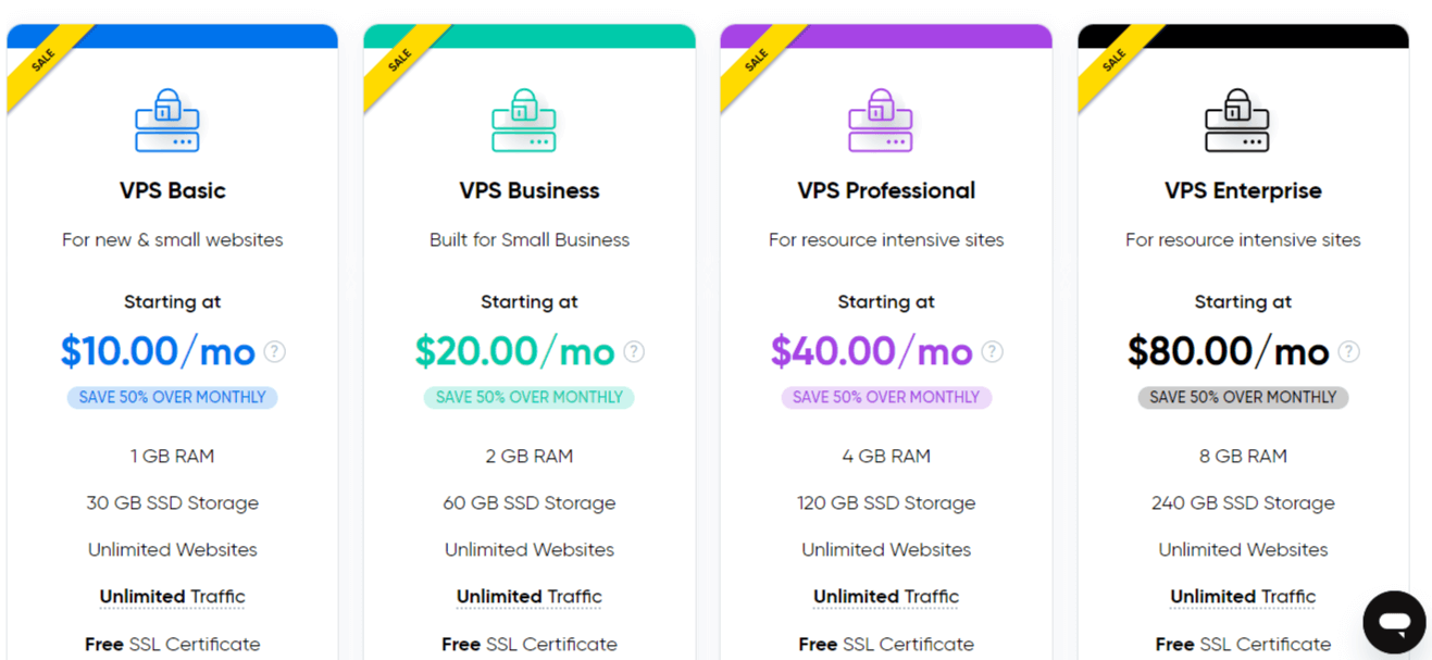 DreamHost VPS packages