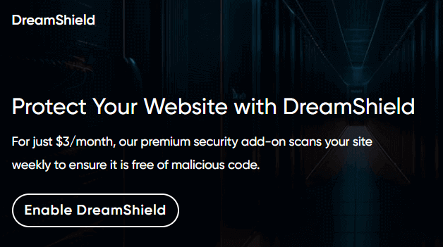 DreamHost DreamShield Security addon for malware scan